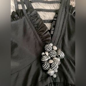 Talulah black beaded and detailed mini dress